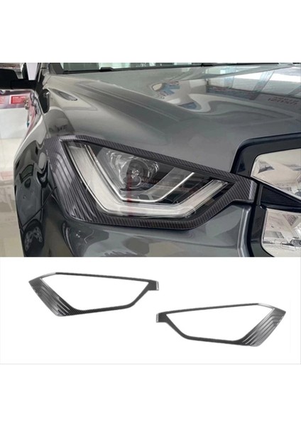 Isuzu D-Max Dmax 2021 2022 2023 Abs Karbon Fiber Araç Ön Far Kapağı Trim Çerçeve Aksesuarları (Yurt Dışından) fiyatları