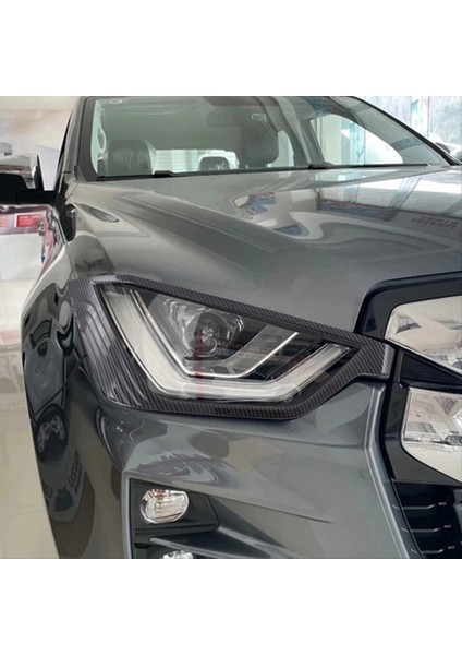 Isuzu D-Max Dmax 2021 2022 2023 Abs Karbon Fiber Araç Ön Far Kapağı Trim Çerçeve Aksesuarları (Yurt Dışından) fırsatları