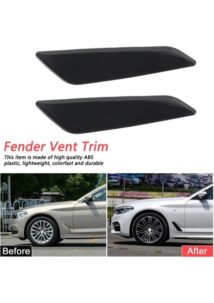 Bmw 5 Serisi G30 Için 2018-2022 Çamurluk Yan Hava Havalandırma Outlet Kapağı Döşeme Dekoratif Sticker Araç Aksesuarları Mat Siyah (Yurt Dışından) indirimleri