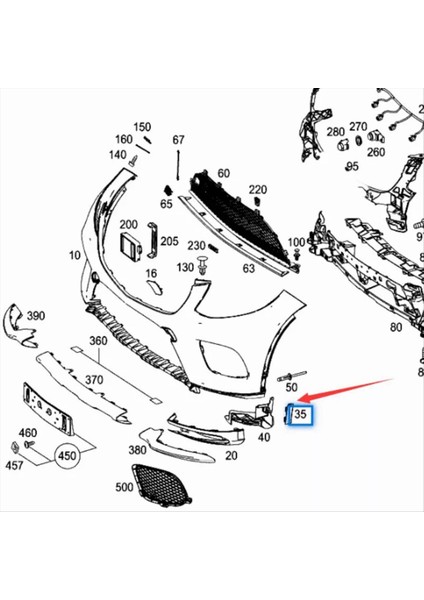 1 Çift Lh+Rh Ön Tekerlek Kapak Kapağı Mercedes Benz C292 Gle Coupe 2016-2019 A2928851500 A2928851600 (Yurt Dışından)