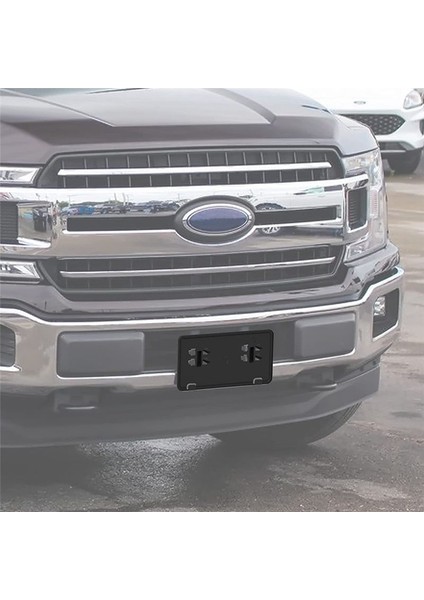 Ön Tampon Plaka Plakası Tutucu Kapak Çerçevesi JL3Z-17A385-BA Ford F150 2018 2019 2019 2020 Aksesuarlar Siyah (Yurt Dışından) fiyatları