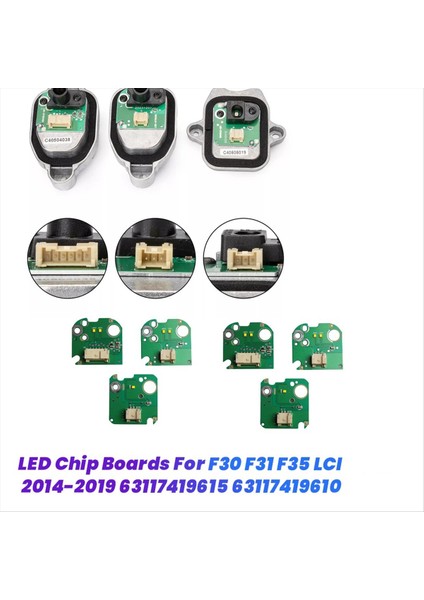 6pcs/set Araba Far LED Çip Bmw F30 F30 F31 F35 Lcı 2014-2019 63117419615 63117419610 (Yurt Dışından) fiyatları