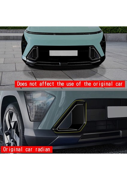 Araba Ön Sis Lambası Işık Kapağı Kaplama Için Hyundai Kona 2024+ Araba Döşeme Aksesuarları Parlak Siyah (Yurt Dışından) indirimleri