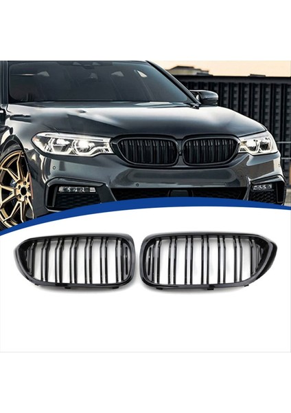 Bmw 5 G30 G31 G38 530I 540I 2018-20120 Orta Izgara Için Araba Çift Çıta Ön Tampon Izgarası (Yurt Dışından) modelleri