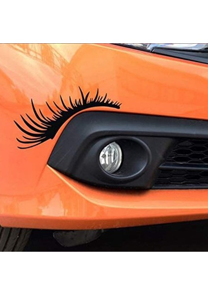 Araba Far Kirpik Far Çıkartmaları Kirpik Araç Gövde Çıkartması Araba Dekorasyonu Için Önlük Çıkartması 2 Çift (Yurt Dışından) fırsatları