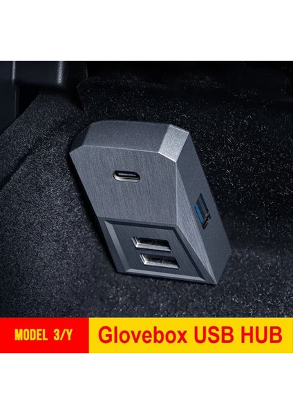 Tesla Için USB Hub Model 3 Model Y 2021-2023 4 Arada Çoklu Bağlantı Noktası Kutusu Göbek Flaş Sürücü Yerleştirme Istasyonu Aksesuarları (Yurt Dışından) modelleri
