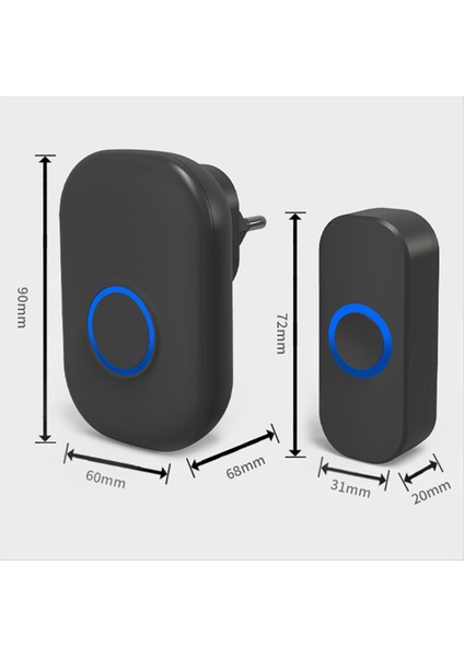 Abd Fiş Kablosuz Kapı Zili Su Geçirmez Akıllı Kapı Zili Ev Kapısı Bell Akıllı 4 Seviyeli Hacim Kontrolü 32 Şarkılar Kapı Zili (Yurt Dışından) fiyatları
