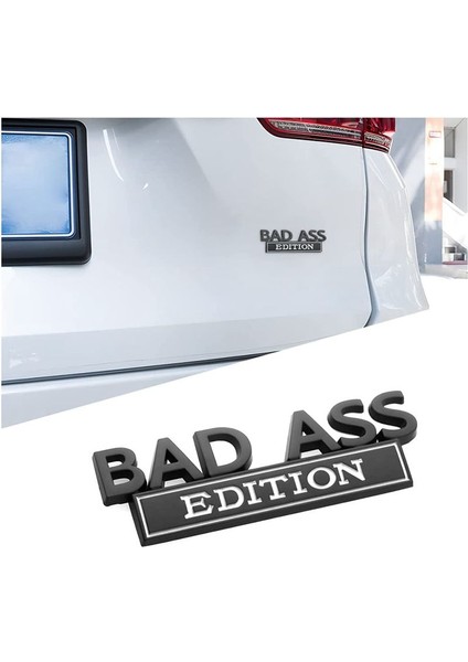 Araba Kötü Kıç Edition Emblem 3D Fender Rozet Çıkartma Araba Sticker Aksesuarları Bagaj Kapağı Ön Kaput Gagası Siyah+Beyaz (Yurt Dışından) fiyatları