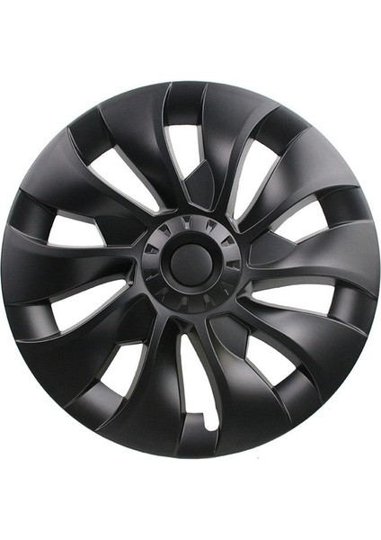 Model 3 Tekerlek Kapağı 18 Inç Hub Kapağı Tesla Için Tam Kapak Yedek Aksesuarları Model 3 - Mat Siyah (Sağ) (Yurt Dışından)