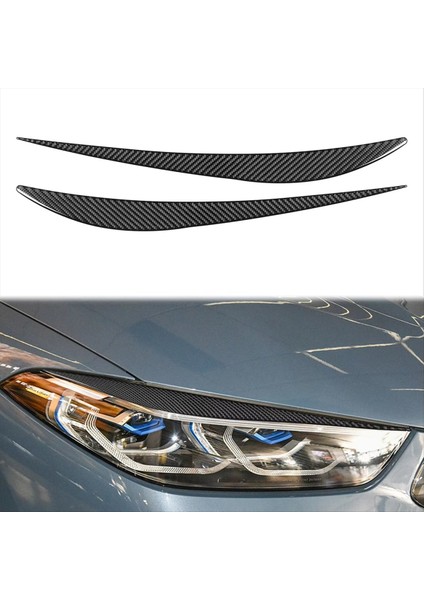 Bmw 8 Serisi Için Karbon Fiber G14 G15 G16 2019-2022 Ön Far Göz Kapağı Kova Kapak Trim Aksesuarları (Yurt Dışından) fırsatları