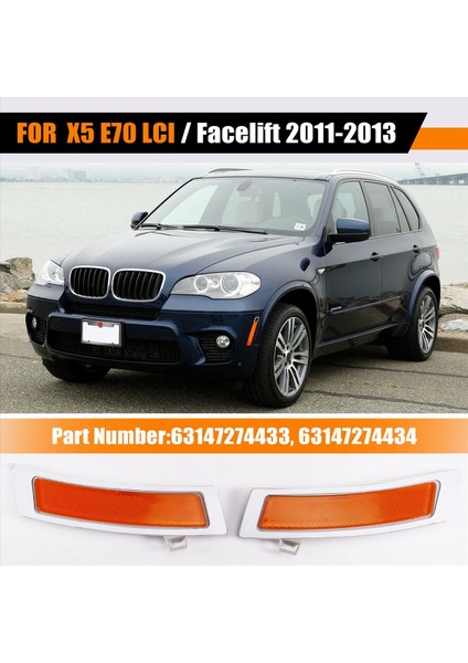 Sol ve Sağ Ön Tampon Yan Markeri Reflektörü 63147274433 63147274434 Bmw X5 E70 Lcı / Facelıct 2011-2013 (Yurt Dışından) indirimleri
