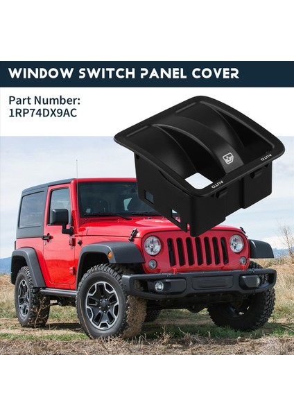 Araba Gösterge Tablosu Pencere Kilit Asansör Anahtarı Paneli Kapak 1RP74DX9AC Jeep Wrangler Iki Kapılı 2011-2017 (Yurt Dışından) fırsatları