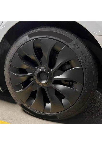 Model 3 Tekerlek Kapağı 18 Inç Hub Kapağı Tesla Için Tam Kapak Yedek Aksesuarları Model 3 - Mat Siyah (Sağ) (Yurt Dışından) fırsatları