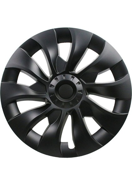 Model 3 Tekerlek Kapağı 18 Inç Hub Kapağı Tesla Için Tam Kapak Yedek Aksesuarları Model 3 - Mat Siyah (Sol) (Yurt Dışından)