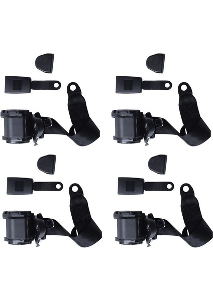 4x Evrensel Kendi Kendine Sıyırma Büzülmesi 3 Noktalı Emniyet Kemeri Turu ile Araba Emniyet Kemeri Ayarlama Kilidi (Yurt Dışından)