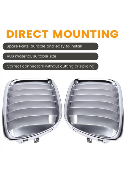 1paır Ön Tampon Üst Orta Grille Krom Bmw X1 Serisi E84 2010-2012 51112993307 51112993308 (Yurt Dışından) fırsatları