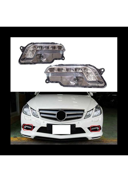 2x Sol Gündüz Çalışma Işık LED Sis Lambaları Mercedes W212 E300 E350 E500 E550 09-13 2128200756 (Yurt Dışından) modelleri