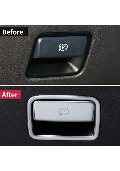 4x Otopark El Freni Sticker P Düğmesi Fren Anahtarı Çerçevesi Kapak Benz ML350 GL450 Amg W166 W176 W246 X156 (Yurt Dışından) fiyatları