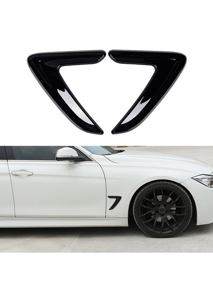 2pcs Için Bmw F30 F35 316I 320I 328I 330I 335I Araba Aksesuarları Çamurluk Havalandırmalar Dekoratif Kapak Döşeme Çıkartmaları 2013-2017 (Siyah) (Yurt Dışından) fırsatları