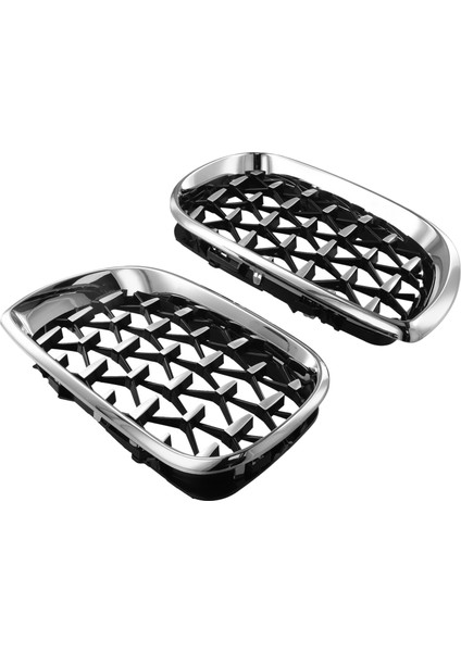 Çift Krom Elmas Ön Izgara Böbrek Grille L+R Bmw E46 4 Dograk Sedan 2002-2005 (Yurt Dışından) modelleri