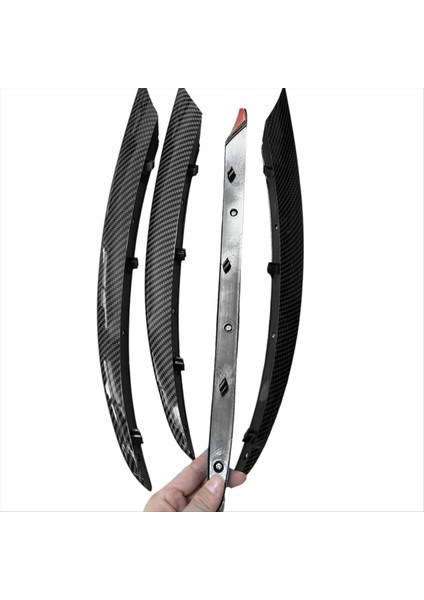 4pc Ön Tampon Dudak Ayırıcı Trim Şeritler Sis Farları Izgara Spoyler Için Izgara Benz C Class W205 2015-2019 C180 C200 B (Yurt Dışından) fırsatları