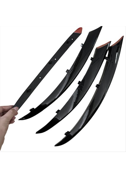 4pc Ön Tampon Dudak Ayırıcı Trim Şeritler Sis Farları Izgara Spoyler Için Izgara Benz C Class W205 2015-2019 C180 C200 B (Yurt Dışından) indirimleri