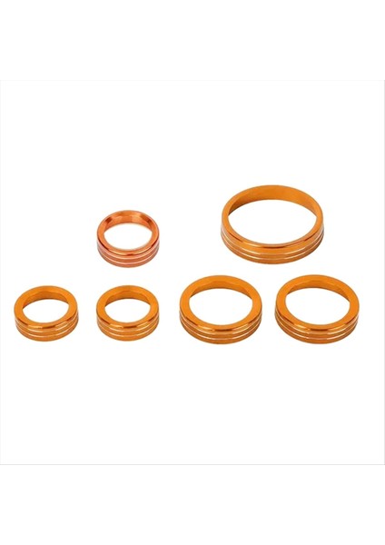 6pcs Klima Radyosu 4WD Far Düğmesi Yüzüğü Klima Kontrol Anahtarı Dekoratif Halka Trim Ford Bronco Için 21-23 (Yurt Dışından)