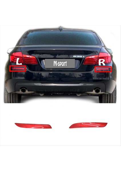 Arka Tampon Reflektörü 63147842955 63147842956 Bmw 5 Serisi M-Sport F10 F18 2011-2016 Aksesuarlar 2pcs (Yurt Dışından) modelleri