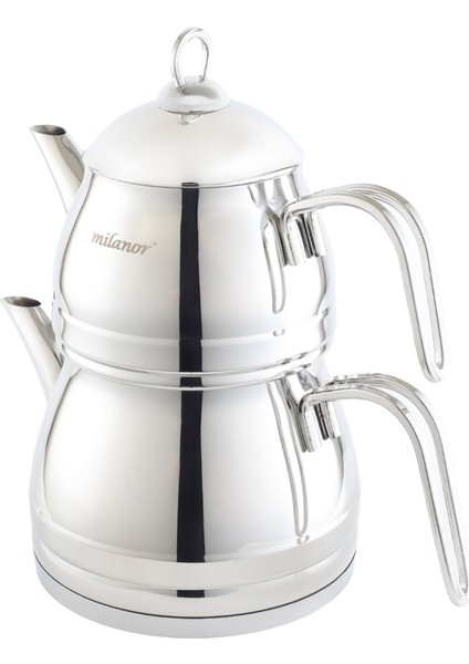 Rosso Prestige 18 Parça Çeyiz Seti –18/10 Çelik- Klipso Düdüklü + Aile Çaydanlık + Cezve Set