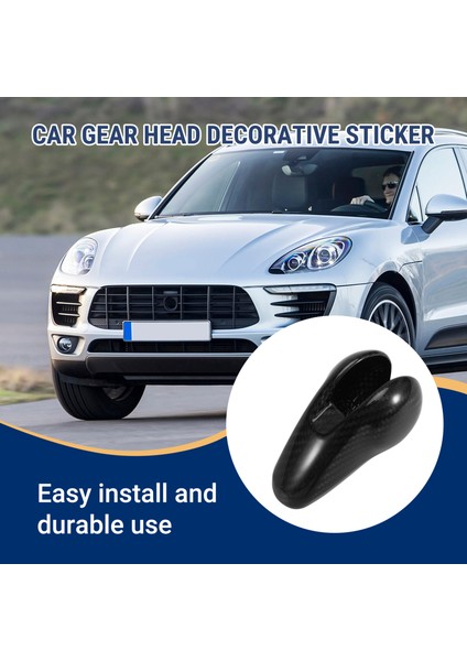 Porsche Macan Panamera Boxster Cayman Için Araba Vardiya Knob Baş Kapak Trim Sticker Karbon Fiber Cayman 718 911 (Yurt Dışından) fırsatları