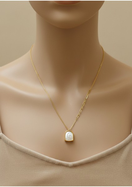 Sedef Taşlı Ay Yıldız Kolye modelleri