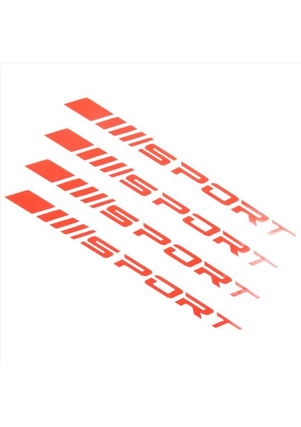 Spor Çıkartma Çıkartma Tekerlekleri Jantlar Yarış Araba Sticker Kendi Yapışkan Araba Kapı Jantlar Tekerlek Göbek Çıkartma Aksesuarları 4 Pcs Kırmızı (Yurt Dışından) modelleri