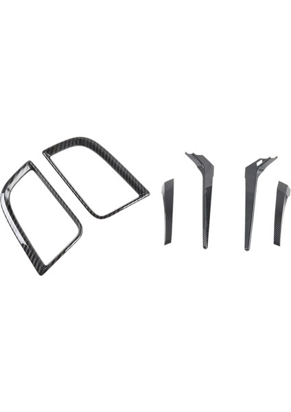 Mitsubishi Pajero Sport 2020 2 Adet Klima Havalandırma Çıkış Kapağı ve 4pc Karbon Fiber Abs Araba Dişli Vites Düğmesi Çerçevesi Için (Yurt Dışından)