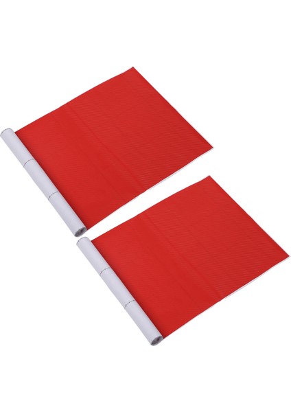 2x Dıy 30X127 3D Karbon Fiber Çıkartma Vinil Film Sarısı Roll Yapışkan Araba Sticker Levha Kırmızı (Yurt Dışından)