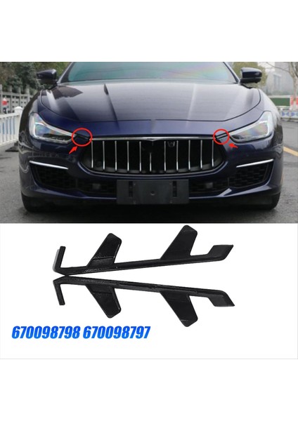 1paır Ön Tampon Trim Plaka Braketi 670098798 670098797 Maserati Ghibli 2018-2020 Far Yan Döşeme Tutucu Kapağı (Yurt Dışından) fiyatları