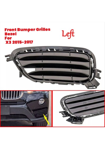 1paır Araç Ön Tampon Izgaralar Bmw X3 2015-2017 51117347945/51117347946 Alt Izgara Kapak Çerçevesi (Yurt Dışından) fırsatları