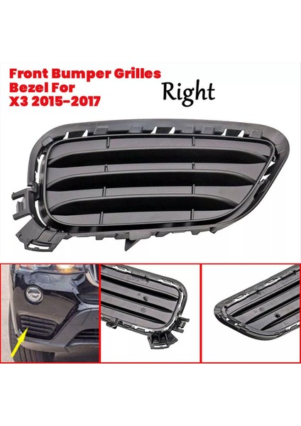 1paır Araç Ön Tampon Izgaralar Bmw X3 2015-2017 51117347945/51117347946 Alt Izgara Kapak Çerçevesi (Yurt Dışından) indirimleri