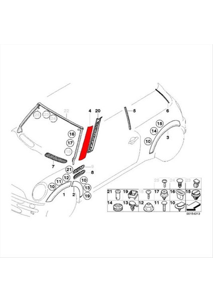 Sol Ön Ön Cam A-Fillar Trim Paneli 51137128157 Bmw Mini Cooper R50 R50 R52 R53 2001-2008 Pencere Post Post Trim Kapak (Yurt Dışından)