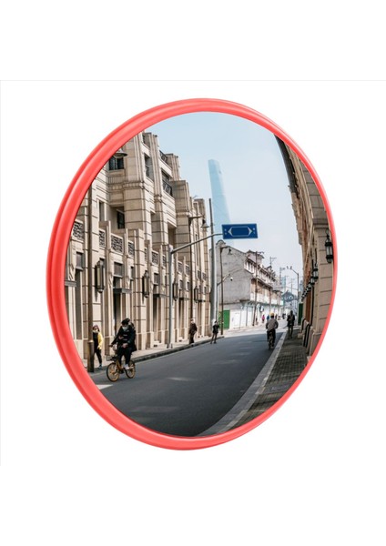 30 cm Geniş Açılı Güvenlik Yol Aynası Iç Mekan Için Kavisli Açık Hava Güvenli Yol Yolu Güvenlik Trafik Sinyali Dışbükey Ayna (Turuncu) (Yurt Dışından)