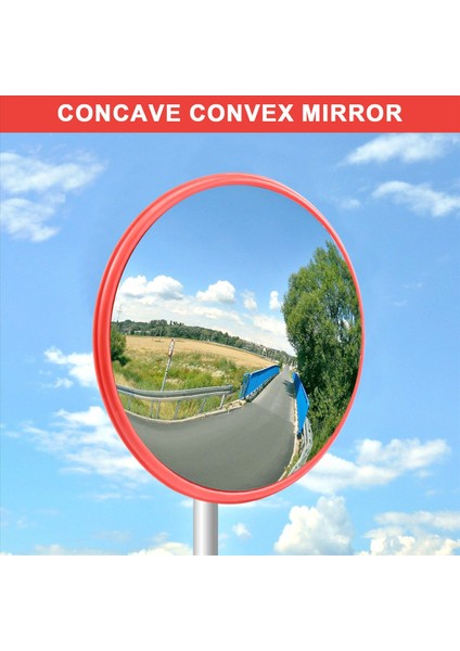 30 cm Geniş Açılı Güvenlik Yol Aynası Iç Mekan Için Kavisli Açık Hava Güvenli Yol Yolu Güvenlik Trafik Sinyali Dışbükey Ayna (Turuncu) (Yurt Dışından) fırsatları