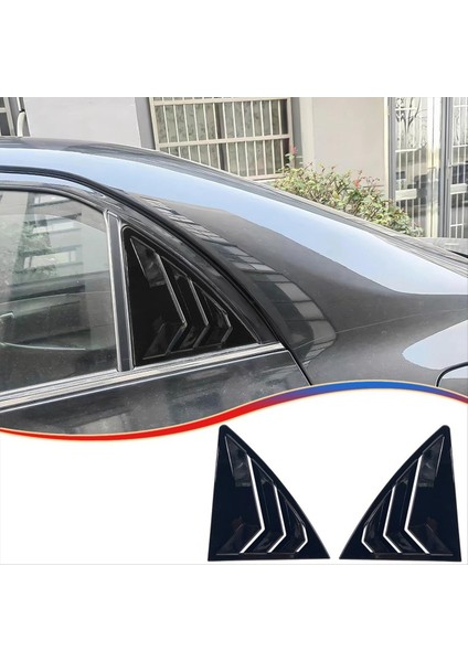 Toyota Corolla Için 2009-2013 Araba Arka Panjur Yan Panjur Kapağı Kapak Döşeme Çıkartması Havalandırma Kepçe Aksesuarları Parlak Siyah (Yurt Dışından) fiyatları