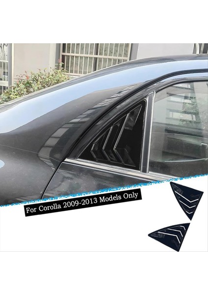 Toyota Corolla Için 2009-2013 Araba Arka Panjur Yan Panjur Kapağı Kapak Döşeme Çıkartması Havalandırma Kepçe Aksesuarları Parlak Siyah (Yurt Dışından) modelleri