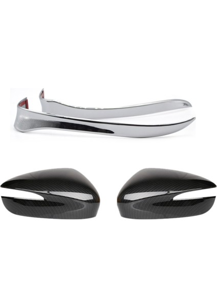 2 Çift Mazda Cx-3 Cx3 Araba Kapı Yan Dikiz Bakış Ayna Şerit Trim Kapak Dış Dekor Karbon Fiber Renk ve Gümüş (Yurt Dışından) fiyatları