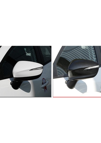 2 Çift Mazda Cx-3 Cx3 Araba Kapı Yan Dikiz Bakış Ayna Şerit Trim Kapak Dış Dekor Karbon Fiber Renk ve Gümüş (Yurt Dışından) modelleri