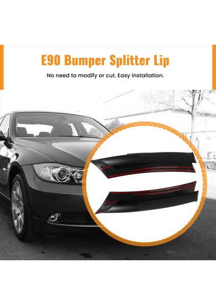 Bmw 3 Serisi E90 E91 E91 M-Tech 320I 330I 2005-2008 Ön Tampon Dudak Açısı Difüzör Ayırtıcı Spoiler Koruyucu Siyah (Yurt Dışından) modelleri