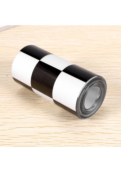 3 Inç Siyah/beyaz Damalı Çıkartlı Teyp Araba Motosiklet Bisiklet Tank Sticker (Yurt Dışından) fırsatları