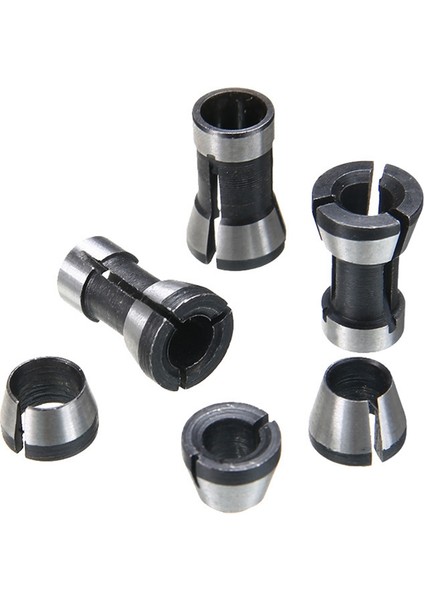 8pcs Yüksek Hassas Adaptör Kolet Seti 6mm/6 35MM/8MM Kolet Chuck Gravür Kırpma Makinesi Yönlendirici Freze Kesici Aracı (Yurt Dışından) modelleri