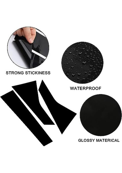 Honda Accord Sedan 2018-2021 Araç Kaplama Dekoratif Etiket Aksesuarları Için Uyumlu Pencere Sütunu Vinil Etiket (Yurt Dışından) modelleri