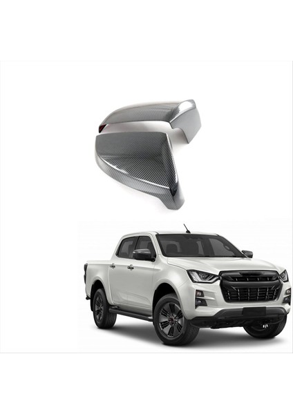 Isuzu D-Max Dmax 2021 2022 2023 Abs Karbon Fiber Dikiz Aynası Kapak Kaplama Yan Kapı Aynası Çıkartma Araç Aksesuarları (Yurt Dışından) indirimleri