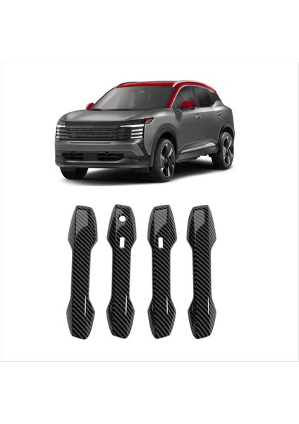 Dış Kapı Kolu Dekoratif Kapak Nissan Kicks Için Tutamak Için Özel Yama 2025 Karbon Fiber Desen (Yurt Dışından) modelleri
